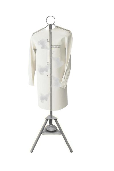 Cady One Vertical Garment Steamer, 175cm, Clothes Steamer with Stainless Steel Robe Hooks (Silver)