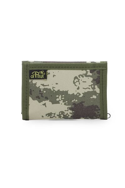 İMAKS Velcro Zippered Coin Compartment Fabric Sports Soldier Unisex Card Holder Wallet Camouflage Pattern A150