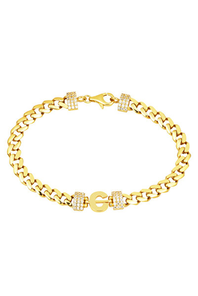 Bilezikci 14 Ayar Altın C Harfli Bileklik