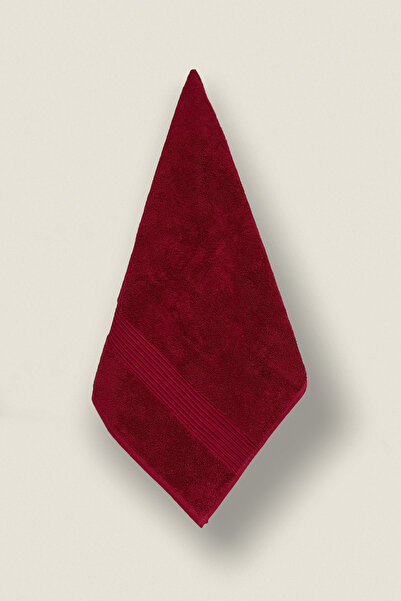 Ellaline Набір з 2 рушників 100% бавовна Сертифікований рушник для рук та обличчя 50x90 см Кремовий - бордовий