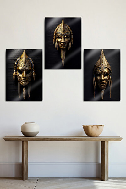 DekorHane Trostruka dekorativna maska - metalna slika