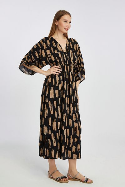 MAXI DRY Καλοκαιρινό γυναικείο φόρεμα βισκόζης με μοτίβο μπατίκ