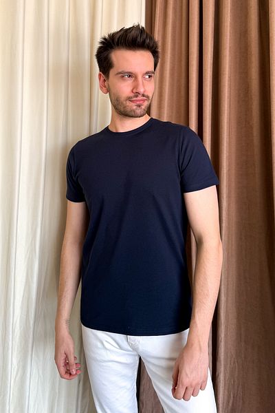 ModaPlaza Ανδρικό βαμβακερό οθωμανικό μπλουζάκι με λαιμόκοψη 3155