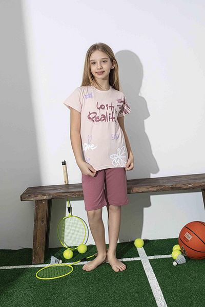 RAPAPA Girl's Summer Lycra Combed Cotton Bottom Top Shorts Set 3049-50so