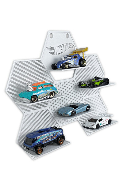 kutuTR 5 Araçlık Plastik 3d Yazıcı Ile Yapılmış Duvar Rafı ( Hotweels )