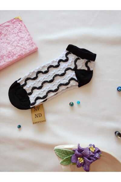 ENEFENDİ Șosete PATİK, fără cusături, pentru femei, din bumbac moale, model s...