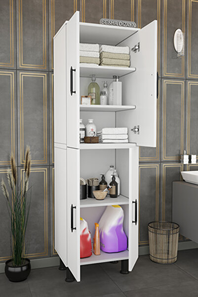 A-SOBE Seramik & Ahşap Çok Amaçlı Banyo Mutfak Ayakkabılık