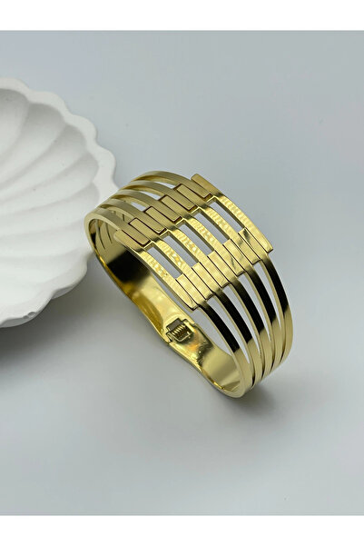 İNN JEWELLERY سوار بمشبك فولاذي مضاد للتشوه مع شكل ضلع (ضمان المستورد لمدة عامين)