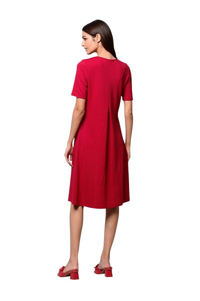MAMAYAGA Women's Half Sleeve Crew Neck Skirt Flounces Sports Stylish Plus Size Dress