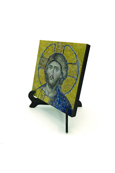 Souvenest Ayasofya-isa Mesih Mozaiği Baskılı Mdf Masaüstlük 10x10