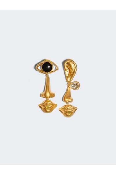Alice İsstanbul Brand Stone Face Earrings