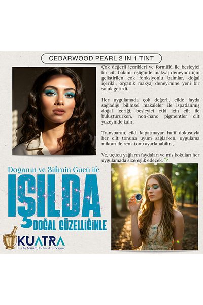 KUATRA Mermaid's Sapphire Cream Eyeshadow, Eyeliner with Natural Ingredients
