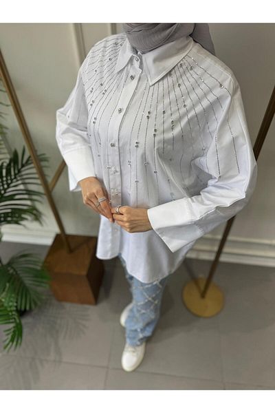 Ghisa Small Large Stone Detail Shirt