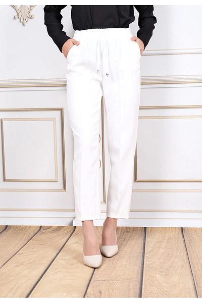 Lotus Elastic Ultra Comfortable Carrot Cut Fabric Pants