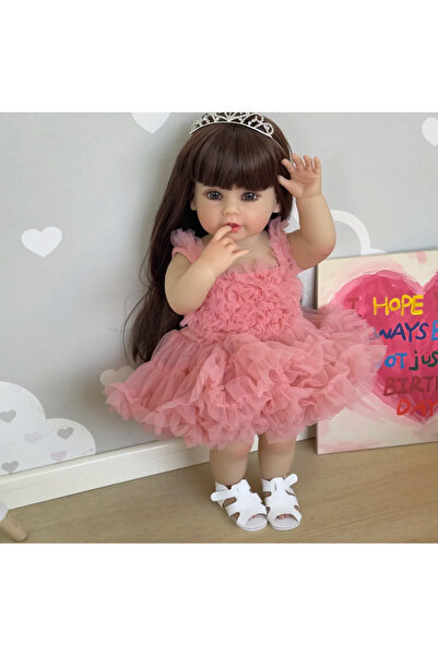 Happy Toys Gerçekçi yeni doğmuş emaye bebek 55cm simüle bebek kız bebek için ...