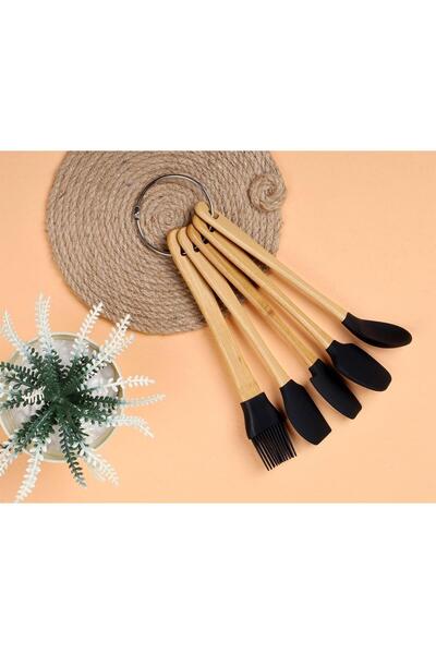 şirin eşyalarım Black Mini Silicone Kitchen Set - Pack of 5