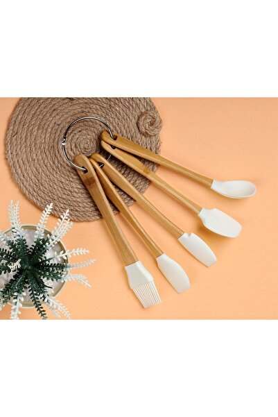 şirin eşyalarım 5-Piece Mini Silicone Kitchen Set / Cream