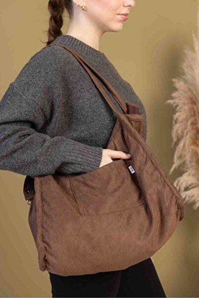 fluffy Mute Bag Cookie 00s Shopper Bag Σχολική τσάντα ώμου με επένδυση με φερμουάρ (32/36)