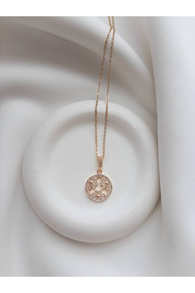 Minne Jewelry-Accessory Tasarım Çiçekli Kolye - Çelik Tasarım Çiçek Kolye - Ç...