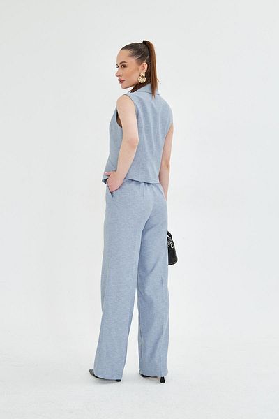 LOVELF Gray Gold Buttoned Short Vest Suit