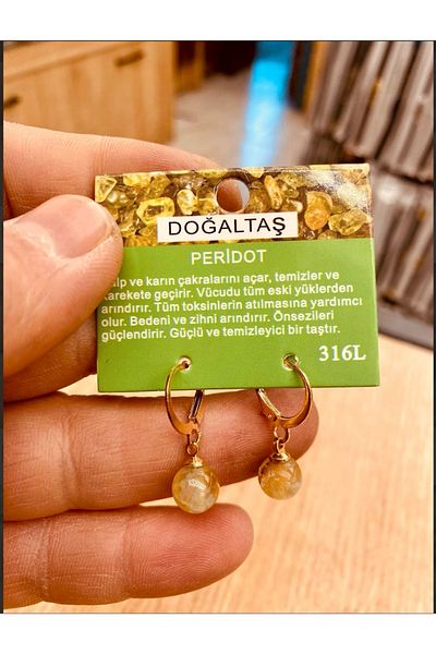 Bizde Ne Yok ki Peridot Stone Earrings for Forecasts