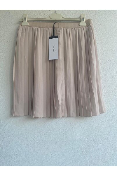 Puane Fusta cămașă plisată pentru femei - Talie elastică 40002