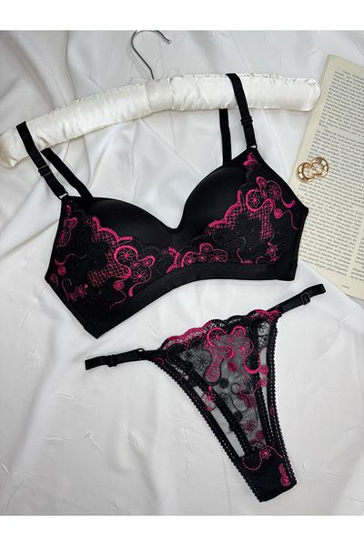ROZENİN LINGERIE Σετ σουτιέν με λεπτομέρεια από δαντέλα μεγάλου μεγέθους