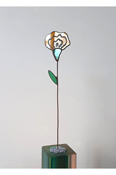 anonim tekli modern vitray çiçek