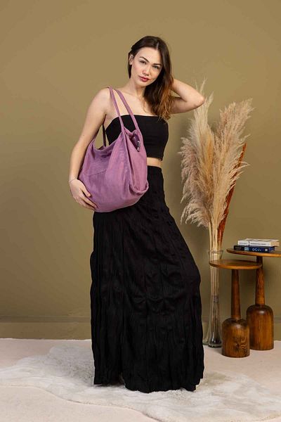 fluffy Geantă Mute Liliac 00s Shopper Geantă de mână și de umăr căptușită cu fermoar (32/36)