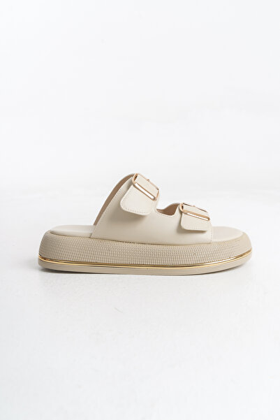 MARSEDO Γυναικείες παντόφλες καθημερινής διπλής ζώνης με πόρπη Poly ελαφριά σόλα Leila