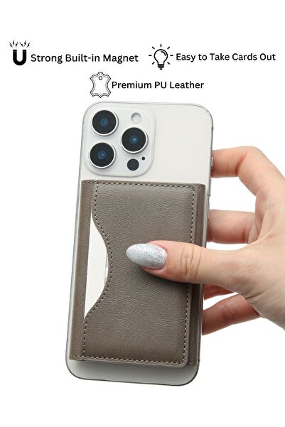 Paladyum Case MagSafe Özellikli Vizon Manyetik Kartlık Cüzdan 5 Bölmeli