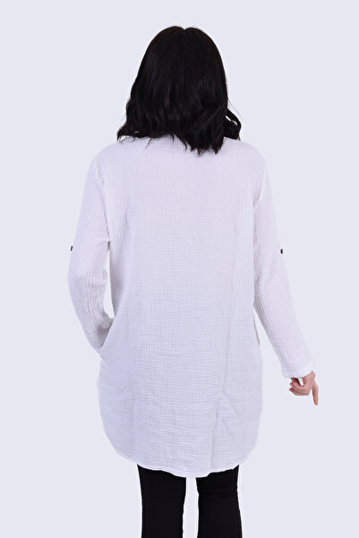 OTEXSA Double Layer 100% Cotton Long Sleeve Muslin Tunic-Shirt (Gift for Mothers)