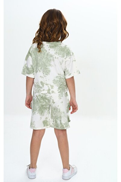 Toontoy Girl's Tie-Dye Rabbit Printed Shorts Suit