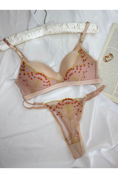 ROZENİN LINGERIE Σετ σουτιέν με λεπτομέρεια από δαντέλα μεγάλου μεγέθους