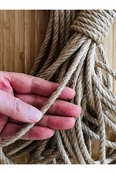 Öztürk Διακοσμητικό Σχοινί Ιούτας Φυσικό Σχοινί DIY Σπείρωμα 8mm x 10 Μέτρα. 2 τεμ.