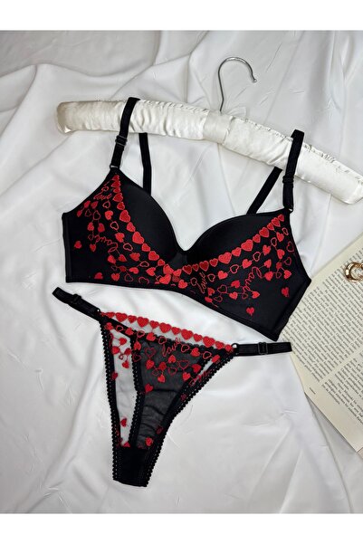 ROZENİN LINGERIE Σετ σουτιέν με λεπτομέρεια από δαντέλα μεγάλου μεγέθους