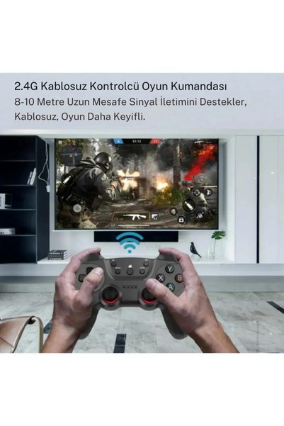 Aırstorr Airstorr Joystick Gamepad Çiftli TV PC Uyumlu Oyun Konsolu 2.4G Gamepad Double Joystick Doungle
