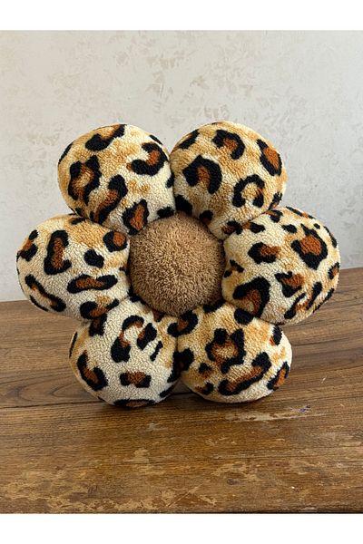 happyteks boutique Μαξιλάρι μαξιλαριού με βελούδινο στάμπα λεοπάρ