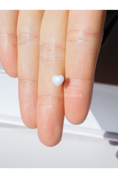 MORNEVA Minimal Candy Heart Steel Tongue Piercing