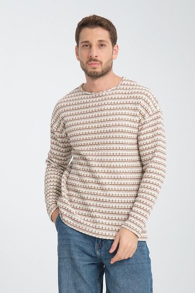 Store 100% Cotton Long Sleeve Men's Sweatshirt - Modern Fit