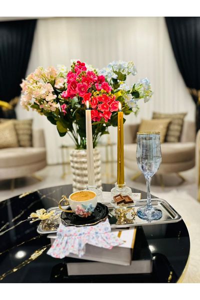 ELÇİÇEK HOME Presentation Napkin, Coffee Side, Cocktail Napkin, Presentation Holder (4 Pcs)