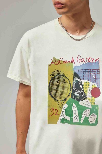 Tee&more. Μπλουζάκι 1992 Roland Garros Tennis Tournament με στάμπα Unisex Oversize Premium T-shirt