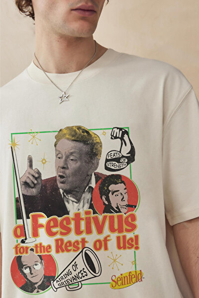 Tee&more. Unisex Oversize Seinfeld Festivus Printed Premium T-Shirt