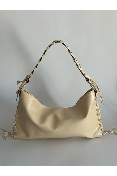 Boutiquehaki Geantă casual de mână și de umăr Jena Knitted Strap