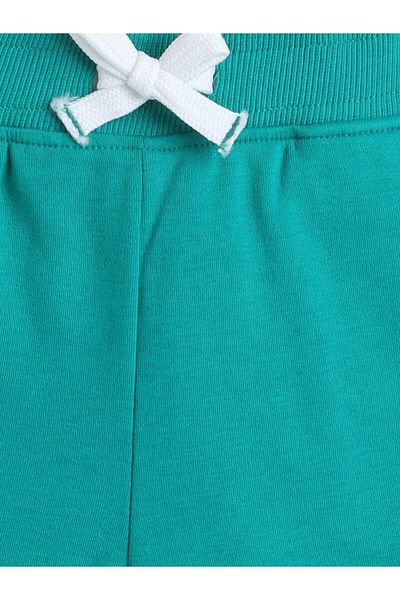 Victor and Jane Infant 2PC Set, Multicolor Striped T-Shirt And Green Shorts