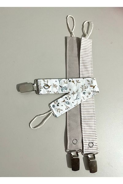 melsia Set of 3 Baby Pacifier Straps - Top/Query Soft