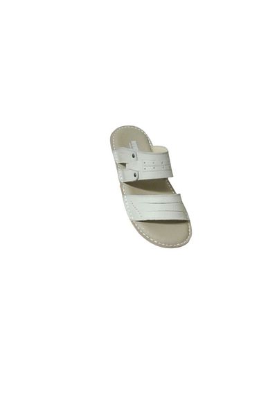 Handmade Men's Natural Leather Slippers; Handmade Men's Natural Leather Sandals with Leather Sole