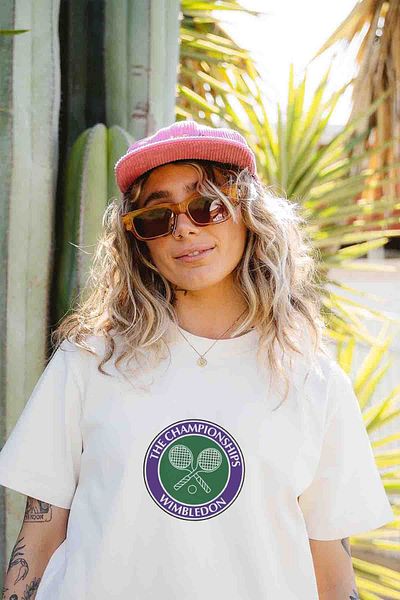 Tee&more. Τουρνουά τένις Wimbledon 2024 Unisex Oversize Premium T-shirt - Πίσω και μπροστά με στάμπα