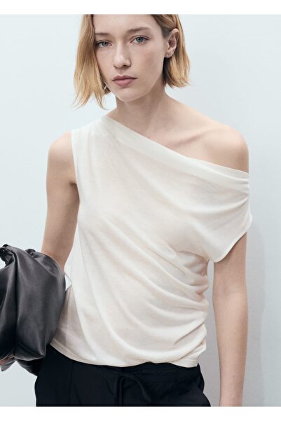 MANGO Woman Asimetrik lyocell bluz