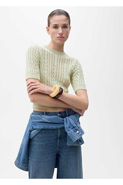 MANGO Woman Kısa kollu triko kazak